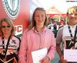  Local cyclists dominated the 10km race during Sunday’s Kremetart/Coal of Africa Mountain Bike Challenge. Julene Schoeman cycled across the finish line first in a time of 0:31:47. Second and third were sisters Jess and Shereeze Henning, finishing in times of 0:39:21 and 0:39:22 respectively. From left to right are Jess, Shereeze and Julene.