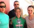  This year´s ladies champion of the third Kremetart/Coal of Africa Mountain Bike Challenge was Nadine Nunes. She completed the 50km race in a time of 2:47:50. Second woman home and finishing only seconds after Nadine was local mountain bike star Sarah Venter in a time of 2:47:53. The third woman home was Nicolle van der Greft in a time of 2:57:52. Fromleft to right are Nicolle, Sarah and Nadine. With them is the CEO of P&L Hardware, André Prinsloo.