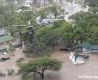  The Shingwedzi camp in the Kruger National Park is virtually under water after the Shingwedzi River overflowed its banks. Rescue helicopters from 19 Squadron of the AFB Hoedspruit was called to the rescue on Monday to help evacuate stranded personnel from the camp. Photo supplied: WO2 Noel Kloppers / AFB Hoedspruit.