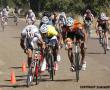 The leading men battle it out in the final sprint at Schoemansdal.