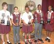 <p>Trofe&euml; vir Ho&euml;rskool Louis Trichardt se top akademiese presteerders in elke graad en fase is uitgedeel. Van links na regs is Cassia van de Vyver (Graad 8 wenner en wenner van die junior fase), Khevana Naik (Graad 9), Rotondwa Netshia (Graad 10), Emmanuel Motlaung (Graad 11 wenner en wenner van die senior fase) en Tanganedzani Magodi (Graad 12).</p>
