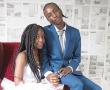 <p>Xongile Nghatsane (right) at the matric farewell of Ridgeway College on 19 September. His partner, Kahninamba Malumane, rounded off her outfit with blue shoes to match Xongile&rsquo;s blue suit. Photo supplied.</p>
