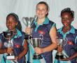 <p>Laerskool Messina se toppresteerders in Graad 7 die afgelope jaar was (van links na regs) Muofhe Libago (bogemiddelde prestasie), Sinead Linder (hoogste prestasie in Afrikaans eerste addisionele taal en Engels eerstetaal) en Sandy Pesulo (hoogste prestasie vir skeppende kuns: meisie). Foto verskaf.</p>
