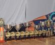 <p>Erik Limbach (Graad 7) is tydens Laerskool Messina se jaarlikse prysuitdeling aangewys as die skool se Dux-leerling. Hier is hy afgeneem by al die trofe&euml; wat hy ontvang het. Foto verskaf.</p>
