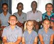 <p>Hierdie groepie leerlinge van Laerskool Messina het tydens die skool se jaarlikse prysuitdeling erekleure vir sport en kultuur ontvang. Voor, van links na regs, is Abri Whelan (ATKV redenaars), Heike von Maltitz (sertifikaat vir besonderse prestasie in ballet by die Royal Academy of Dance) en Margot Beukes (Limpopo skole perdryspan). Agter is Lethabo Moloto (Limpopo O/12-netbalspan), Matimba Mabyalane (Limpopo O/12-rugbyspan), Rontondwa Mulea ((Limpopo O/12-rugbyspan) en Erik Limbach (ATKV redenaars). Foto verskaf.</p>
