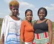 <p>Malodolo, Munzhedzi and Jininka were photographed during the launch of Vhufa Fair at Tswinga village on Heritage Day. Photo: Ndivhuwo Musetha.&nbsp;</p>

