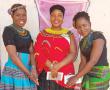 <p>Zwonaka Mufamadi, Tracy Ndou and Pemla Tshitimbi were beautifully dressed in traditional attire in celebration of National Heritage Day. Photo: Ndivhuwo Musetha.&nbsp;</p>
