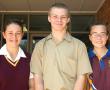 <p>Hierdie groep leerlinge van Ho&euml;rskool Louis Trichardt het Maandag hul eerste balkies vir toneel ontvang. Van links na regs is Danika Malan, Dillon Niemann en Leandri Muller. Afwesig tydens die neem van die foto was Wynand Mouton.</p>
