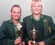 <p>Suandri Corbett (links) en Leandri de Jager ontvang onderskeidelik die trofe&euml; vir toppresteerder in wiskunde en beste prestasie in &lsquo;n wiskunde Olimpiade tydens Laerskool Louis Trichardt se jaarlikse prysuitdeling.</p>
