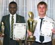 <p>Erkenning is gegee aan Ho&euml;rskool Eric Louw se beste rugbyspelers van 2015 tydens die skool se jaarlikse prysuitdeling. Van links na regs is Kagiso Phologa (Driedrukker van die Jaar), Davies Mulaudzi (beste agterspeler), Ettienne Roos (junior Rugbyspeler van die Jaar) en Surprise Mathabela (Rugbyspeler van die Jaar). <em>Foto&rsquo;s verskaf.</em></p>

