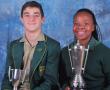 <p>Franco Knoetze en Makgomo Nkoana is tydens Laerskool Louis Trichardt se jaarlikse prysuitdeling op 27 en 28 Oktober aangewys as die skool se Sportseun en -meisie van die Jaar. Foto verskaf.</p>
