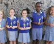 <p>Laerskool Messina se vyf beste presteerders in Graad 4 die afgelope jaar was (van links na regs) Elri Vorster, Simone Nel, Tylor Nel, &nbsp;Nicole Saungweme en Mia Limbach. <em>Foto verskaf</em>.</p>
