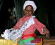 <p>One of the many students who got the audience dancing with her, while shaking her&nbsp;<em>xibelani</em> traditional dress.</p>
