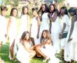 <p>Beautifully dressed in white are these young ladies from Sinugani High at their matric dance at the Joe Matsila Guest House last Friday.</p>
